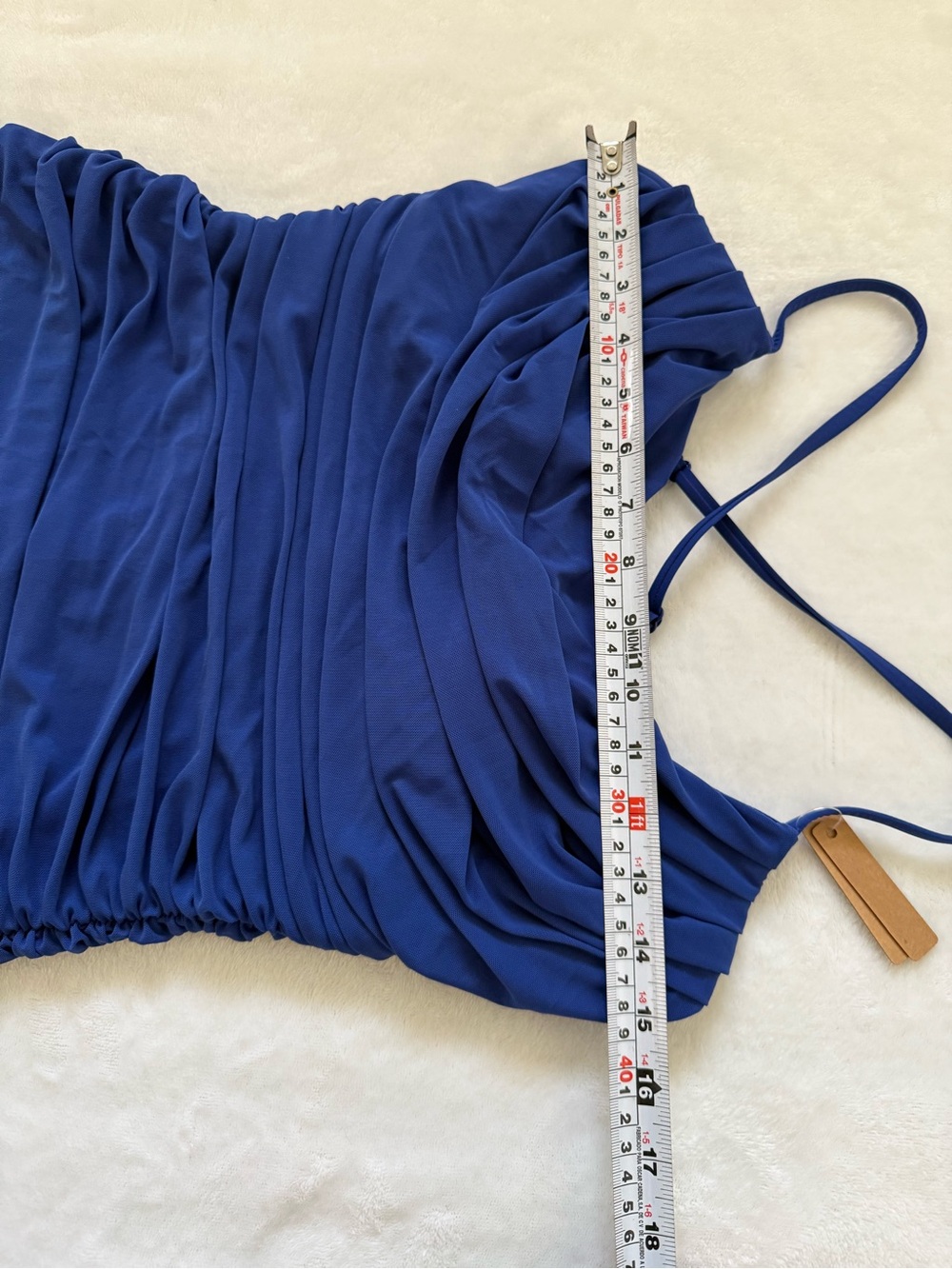Shapellx Womens M Royal Blue Shapewear Bodycon Midi Dress Ruched Tummy Control - Picture 13 of 15